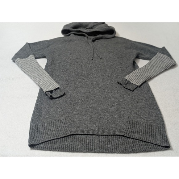 Athleta Nopa 100% Merino Wool Colorblock Hooded Sweater Size XS Tunic Oversized - Picture 1 of 10